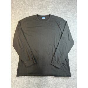 J. Crew Heritage Tee Sz XL Long Sleeve Relaxed Fit Men's Black T shirt